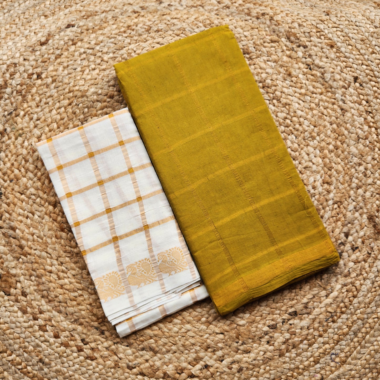 Golden Checked Sungudi